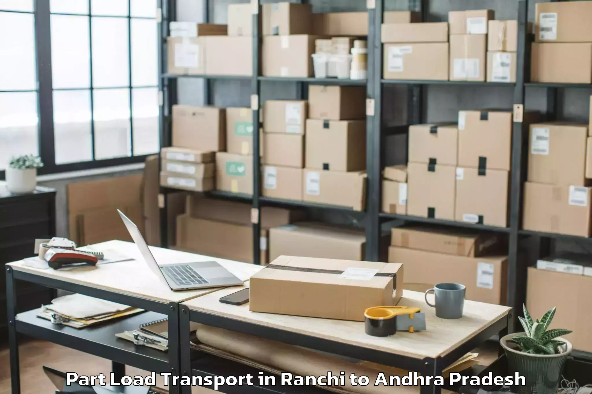 Leading Ranchi to Veerullapadu Part Load Transport Provider